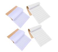 DIKACA 4pcs Inventory Ledger Book Set Blank Grid Accounting Notebook Vertical and Double-sided Horizontal Pages for Personal and Small Business Inventory Management and Financial Record