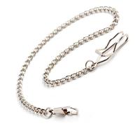 DIKACA 4Pcs Metal Pocket Watch Chains with Heavy Duty Closure Retro Style for Men Jeans Belt Decoration and Key Holder Practical Use Gold Silver Red Bronze