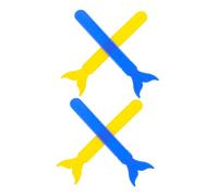 DIKACA 4pcs Pediatric Whale and Fish Tail Tongue Depressors Plastic Tongue Muscle Trainer for Medical Oral Therapy Sticks Cute Pediatric Training Accessories