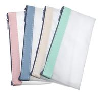 DIKACA 4pcs Pencil Cases Pen Bags Stationery Organizer Zipper Pouches Makeup Pouches Cash Stuffing Bags