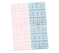 DIKACA 4pcs Wear-resistant Rabbit Cage Floor Mats Breathable Pet Foot Pads for Guinea Pigs and Small Animals Easy-clean Cuttable Cage Liners in Pink and Sky Blue