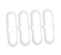 DIKACA 4pcs White Magnetic Stir Bar for Laboratory and Self-stirring Cups Ptfe Coated Reusable rods with High Temperature and Weather Resistance for Mixing and Scientific Research