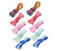 DIKACA 5 Pairs Flat Gradient Color Shoelaces for Sports Shoes Polyester Stylish Multi-purpose Shoe Straps in Pink Red Rainbow Blue Green