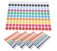 DIKACA 5 Sheets Colored Dot Stickers Round Self-Adhesive Labels for Organizing Home Items with Multi-Color Coding Safe Material Practical Use Paper Plastic and More