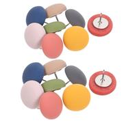 DIKACA 50pcs Colored Resin Thumb Tacks Half Round Push Pins for Cork Boards Maps Photos Notes Matte Finish Small Thumbtacks for Home Office Classroom Decoration