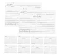 DIKACA 50PCS Double Sided Blank Recipe Cards Writable Vintage Kitchen Index Cards for Home Cooks and Chefs Simple Elegant Design for Recording Wedding Recipes and Culinary Notes