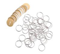 DIKACA 50pcs Engraved Plastic Round Tags with Key Rings and Abrasion Resistant Numbered Discs for Table Locker Pub Restaurant Club Sports and Office Organization