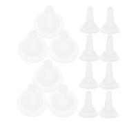 DIKACA 50pcs Small Pet Feeding Bottle Nipples Soft Silicone Replacement Pacifiers for Puppies Kittens Rabbits Natural Nursing Simulation Precise Milk Flow Control Easy to Clean