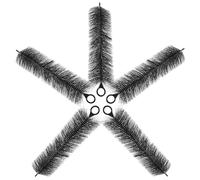 DIKACA 5Pcs 40Cm Stainless Steel Aquarium Filter Brushes Long Tube Cleaning Tools for Fish Tank Tubes and Filters, Flexible Black Brush Set for Aquarium Maintenance