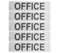 DIKACA 5pcs Aluminum Meeting Door Signs for Office Wall Lightweight Metal Office Door Plaques with Clear English Text Stylish Aluminium Alloy Informative Signage for Business Workspace