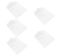 DIKACA 5pcs Clear Plastic Garment Covers for Hanging Clothes Dustproof Shoulder Clothes Protector Bags Transparent Mil Short for Women Jackets and Suits for Home Storage