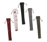DIKACA 5pcs Handmade Cotton Folding Fan Storage Bags Durable Traditional Chinese Fan Holders with Drawstring Elegant Collector Pouches for Weddings Cultural Celebrations and Gifts