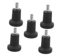 DIKACA 5pcs High Foot Fixed Chair Casters with Snap Ring Design Wear-resistant Office Chair Wheels Glide Replacement for Standard Swivel Legs Furniture Feet Pads and Tables