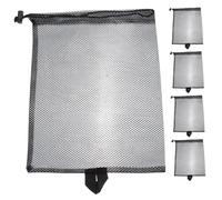 DIKACA 5pcs Mesh Drawstring Bags for Travel Portable Storage Pouch for Sundries Clothes Organizer Multipurpose Carry Pouches for Golf Balls and Daily Use