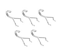 DIKACA 5pcs Metal Pegboard Hanging Hooks Goods Shelf Display Hooks Sturdy for Tools Keychains Jewelry Organization
