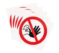 DIKACA 5pcs No Entrance Warning Stickers Self-adhesive Security Caution Sign Labels Vinyl for Smooth Surfaces Safety Alert Signs for Restricted Access Areas