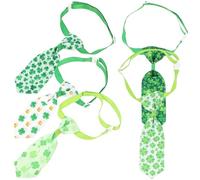 DIKACA 5pcs Pet Tie St Patrick's Day Clover Dog Cat Neckties Holiday Dress up Ties for Pets
