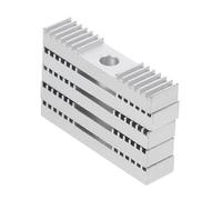 DIKACA 5pcs Printer Timing Belt Fixing Piece Aluminum Gear Clamp Mount Block Oxidized Synchronous Belt Clamp for Tension and Secure Printing