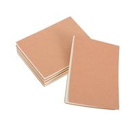 DIKACA 5pcs Small Thick Blank Notepads Portable Mini Memo Pads with Kraft Cover for Writing Drawing and Note Taking Smooth Paper for Office and School Use