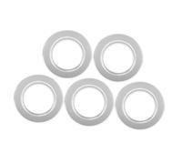 DIKACA 5PCS Wooden Birds Nest Anti-bite Rings for Breeding Boxes Smooth Silver Parrot Nest Hole Protectors Easy to Install Bird House Entry Accessories