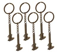 DIKACA 6 Pcs Portable Mini Vernier Caliper Keychain Measuring Tool with High Accuracy Small Pendant Keyring for Travel and Everyday Precision Measurement