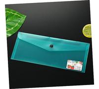 DIKACA 6pcs Archives Information Bag Reinforced Snap File Envelopes Storage Folder Clear Organizer Documents Organiser School Plastic Paper Holder for Student Office Product Random Color