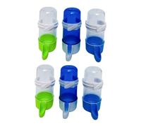 DIKACA 6Pcs Automatic Bird Water Feeding Bowls Pet Drinking Fountain for Birds Parrot Canary Safe Material Easy to Install and Use Random Color