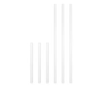 DIKACA 6pcs Heat Resistant Solid Glass Rods Mixing Sticks for School Lab Experiments Scientific Exploration Educational Supply with Polished Smooth Ends