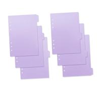 DIKACA 6Pcs Light Binder Dividers for Refillable Notebooks PP Tab Separators for Organizing Reports Presentations and Study Materials for Students and Office Use
