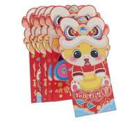 DIKACA 6pcs Special Edition Red Envelopes Cartoon Design Sturdy Construction Family-Friendly Chinese Year Decorations Lunar Year Red Packets for Weddings
