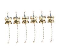 DIKACA 6pcs Vintage Metal Kerosene Lamp Burner with Adjustable Regulator and Wick Holder Oil Lamp Wicks Replacement for Home Decor Outdoor Emergency Lighting