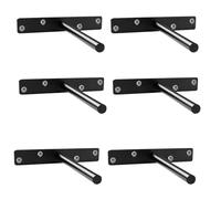 DIKACA 7pcs Hidden Mounting Bracket Hidden Brackets for Wood Shelves Heavy Duty Black