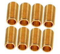DIKACA 8pcs Brass Lamp Stem Connectors Threaded Lamp Nipples Hollow Tube Adapters for Lighting Fixture Replacement for Industrial and Commercial Use