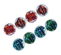DIKACA 8pcs Interactive Crinkle Balls Cat Lightweight Kitten Chase Play Balls for Indoor Cats Puppies Pet Supplies Colorful