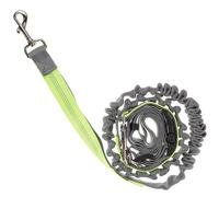 DIKACA Adjustable Bungee Dog Leash for Dogs Multi-functional Running and Walking Traction Rope Design for Training and Outdoor Exercise Reflective Gray and Fluorescent Green Sport Leash