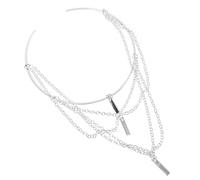 DIKACA Adjustable Punk Silver Metal Chain Arm Cuff Layered Upper Armband Bracelet for Women Lightweight Comfortable Charm Bangle Jewelry Gift for Weddings Valentine Birthdays