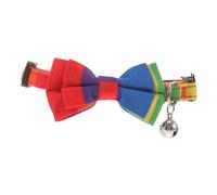 DIKACA Adjustable Rainbow Bowtie Pet Collar for Cats and Dogs Breathable Comfortable Kitten Collar with Cozy Fit Vibrant Outdoor Color for Easy Visibility and Party Wear