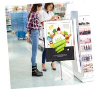DIKACA Adjustable T Shaped Poster Stand for Desktop Tabletop with Clip Stable Metal Banner Display Holder for Indoor Outdoor Store Signs Flexible Business Advertising Display