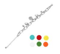 DIKACA Adjustable Titanium Steel Aromatherapy Wrist Pendant Bracelet with Hollow Heart Design Creative Hip-hop Style Easy Core Replacement Stylish Unisex Accessory for Daily Wear and