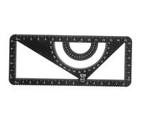 DIKACA Aluminum Alloy Ruler Set with Triangle and Protractor Multi-functional Straightedge for Architectural Drawing Teaching and Measurement Clear Scale for School and Office Use