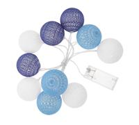 DIKACA Battery Operated Cotton Ball String Lamp LED Decorative Indoor String Coast for Bedroom Party Home Romantic Ambiance