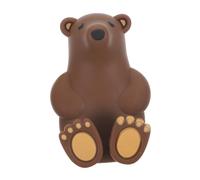 DIKACA Cartoon Bear Wall Toothbrush Holder with Strong Suction Cup Space-saving Hanging Toothbrush Rack for Bathroom Cute Brown Easy Non-porous Mount No Wall Damage