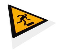 DIKACA Caution Tripping Floor Decal Adhesive Warning Sign Easy Install Safety Warning for Uneven Surfaces Walkways Alert Road Sticker
