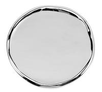 DIKACA Ceramic Cloud Jewelry Storage Tray Multifunctional Home Accessories Organizer for Rings Necklaces Earrings Silver Round Decorative Display Plate