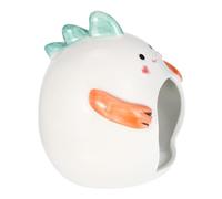 DIKACA Ceramic Pet Nest for Hamster House Cool Hamster House Hideout Ceramic Bed Small Pet for Indoor Use Lovely Guinea Pig Bed Hedgehog Hideout Ornament