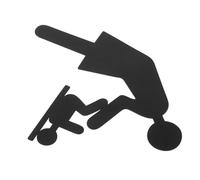 DIKACA Changing Station Sign for Public Restrooms Safety Indicator Black Stainless Steel Diaper Changing Area Sign for Hotels Offices Museums Easy Wall Mount