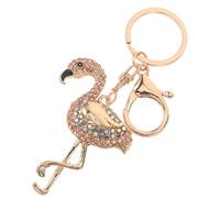 DIKACA Charming Flamingo Keychain with Rhinestone Cartoon Pendant Decorative Bag Accessory for Purses Backpacks Handbags Versatile Flamingo Charm for Party Classroom and Everyday Use