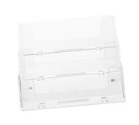 DIKACA Clear Multi Business Card Holder Organizer with Polished Surfaces Desktop Card Stand for Office Professional Display and Space Saving Storage Suitable for Business Partners