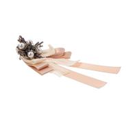 DIKACA Color Retro Baroque Pearl Lace Fabric Bow Tie Brooch for Women Elegant Bowknot Lapel Pin Suitable for Suits Dresses Scarves Lightweight and Fashion Accessory