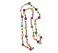 DIKACA Colorful Bohemia Coconut Shell Necklace for Women Handmade Multilayer Bead Pendant Jewelry Vintage Boho Style Accessories for Daily Wear Parties Beach and Giving